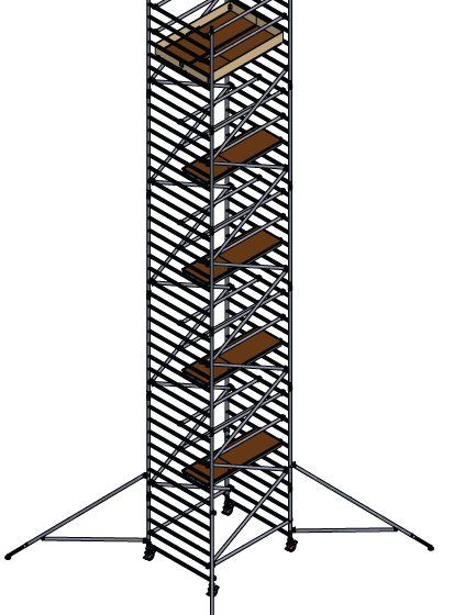 Alumīnija tornis h=11.2m, 180x145 MN250 BOSS Clima analogs
