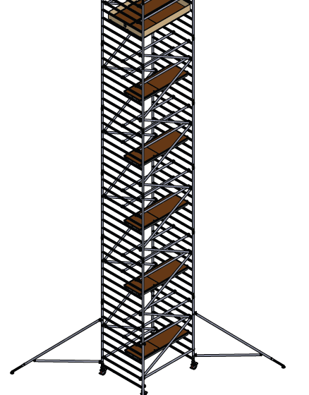 Alumīnija tornis h=12.2m, 180x145 MN250 BOSS Clima analogs