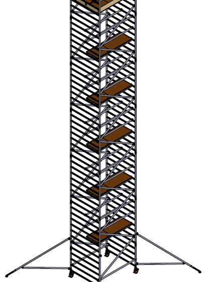 Alumīnija tornis h=13.2m, 180x145 MN250 BOSS Clima analogs