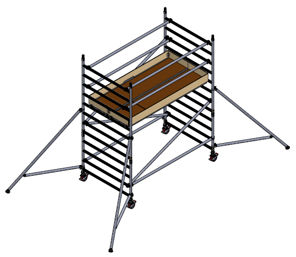 Alumīnija tornis h=3.2m, 250x145 MN250 BOSS Clima analogs