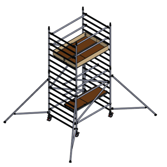 Alumīnija tornis h=4.2m, 180x145 MN250 BOSS Clima analogs
