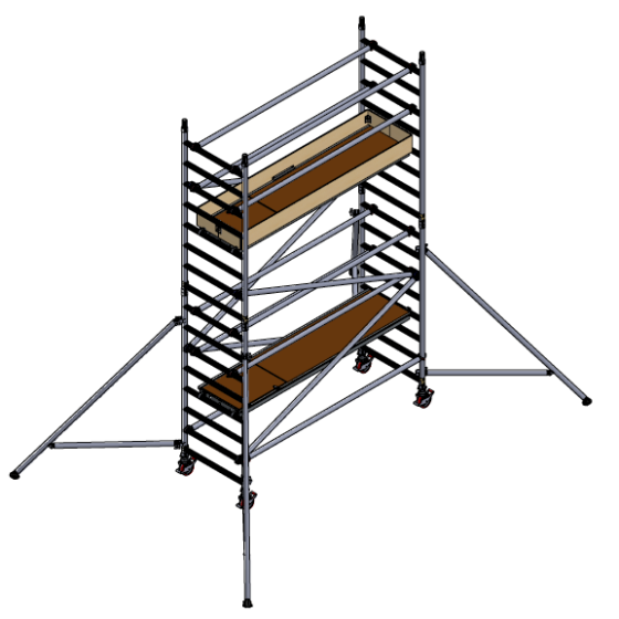 Alumīnija tornis h=4.2m, 250x85 MN250 BOSS Clima analogs