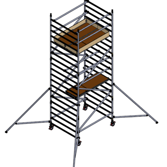 Alumīnija tornis h=5.2m, 180x145 MN250 BOSS Clima analogs