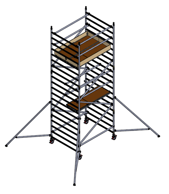 Alumīnija tornis h=5.2m, 180x145 MN250 BOSS Clima analogs