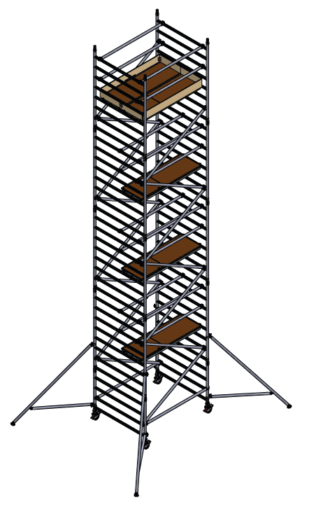 Alumīnija tornis h=9.2m, 180x145 MN250 BOSS Clima analogs