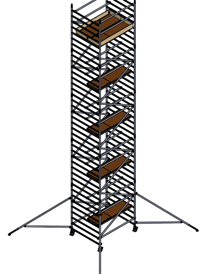 Alumīnija tornis h=10.2m, 180x145 MN250 BOSS Clima analogs