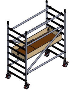 Alumīnija tornis Altrex RS 250 h=2.2m, 180x85