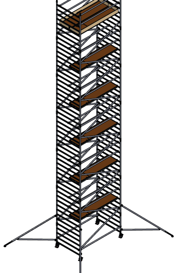 Alumīnija tornis h=13.2m, 250x145 MN250 BOSS Clima analogs