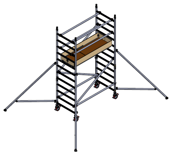 Alumīnija tornis h=3.2m, 180x85 MN250 BOSS Clima analogs