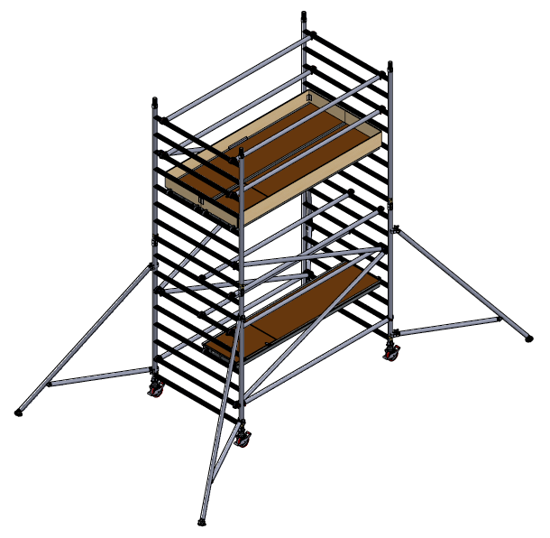 Alumīnija tornis h=4.2m, 250x145 MN250 BOSS Clima analogs