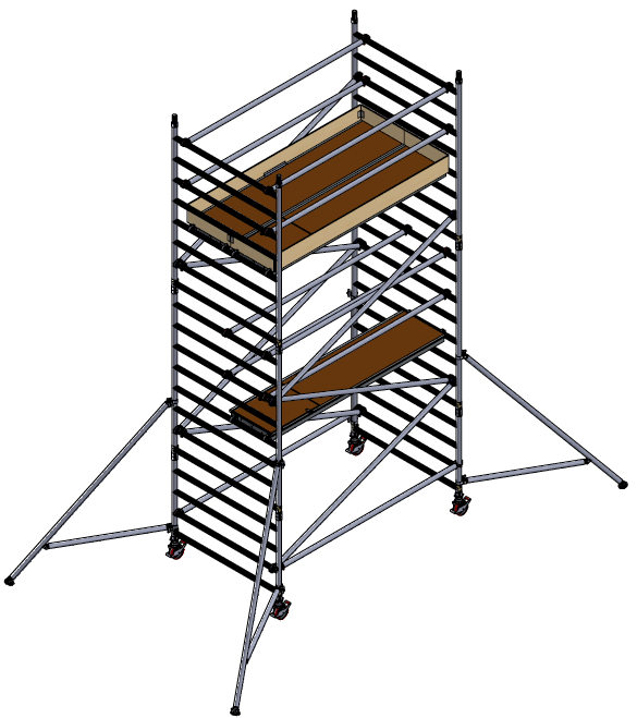 Alumīnija tornis h=5.2m, 250x145 MN250 BOSS Clima analogs