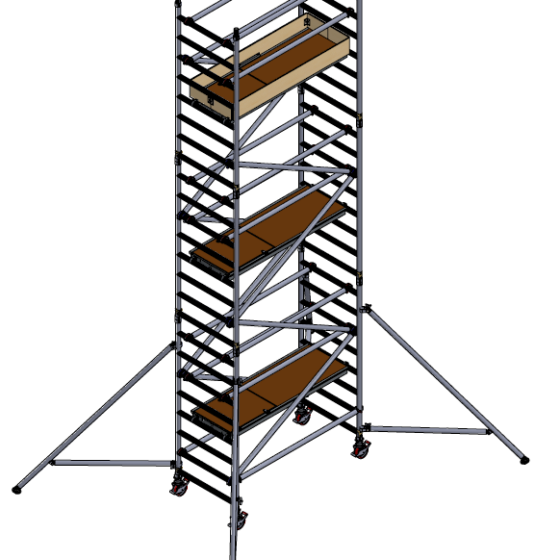 Alumīnija tornis h=6.2m, 180x85 MN250 BOSS Clima analogs